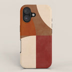 abstract retro shapes earthy 13 iPhone Case Gallery Image 1