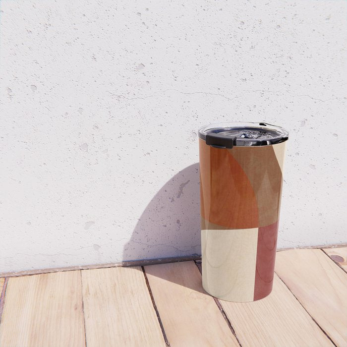 abstract retro shapes earthy 13 Travel Mug Gallery Image 4