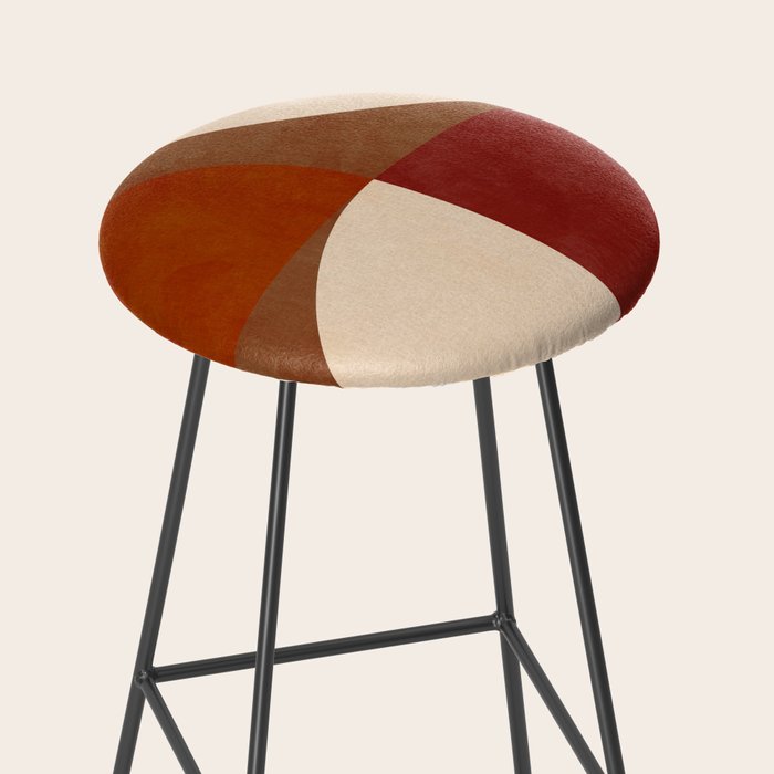 abstract retro shapes earthy 13 Stool Gallery Image 2