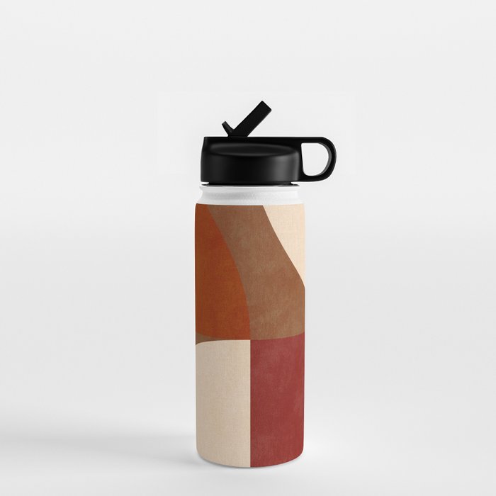 abstract retro shapes earthy 13 Water Bottle Gallery Image 1