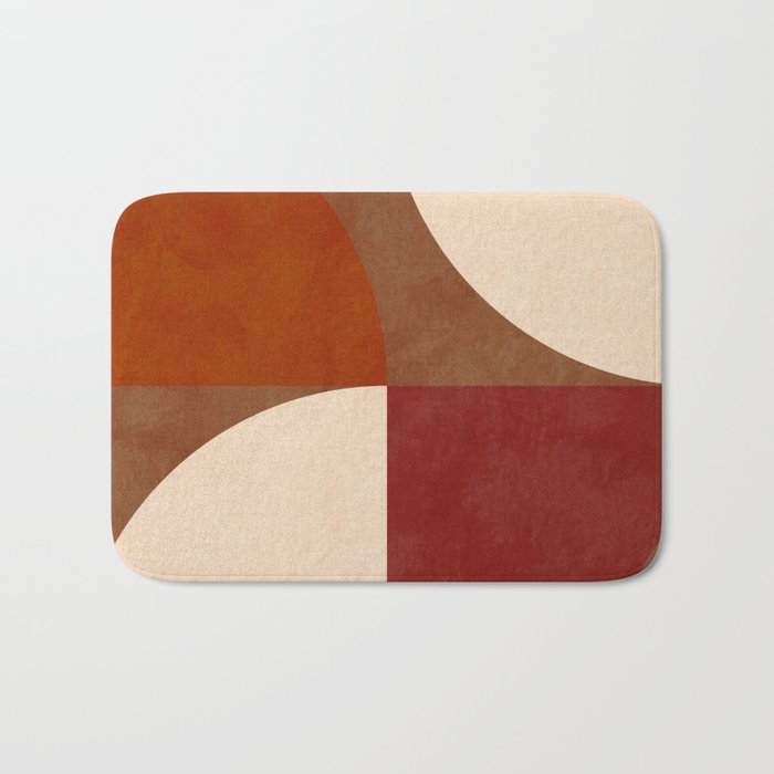 abstract retro shapes earthy 13 Bath Mat Gallery Image 1