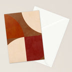 abstract retro shapes earthy 13 Stationery Card Gallery Image 2