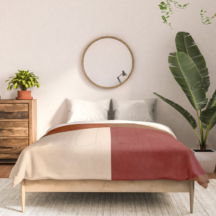 abstract retro shapes earthy 13 Comforter Gallery Image 3