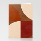 abstract retro shapes earthy 13 Stationery Card Gallery Image 2
