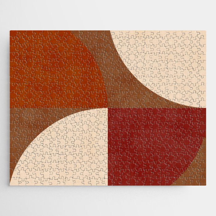 abstract retro shapes earthy 13 Jigsaw Puzzle Gallery Image 1
