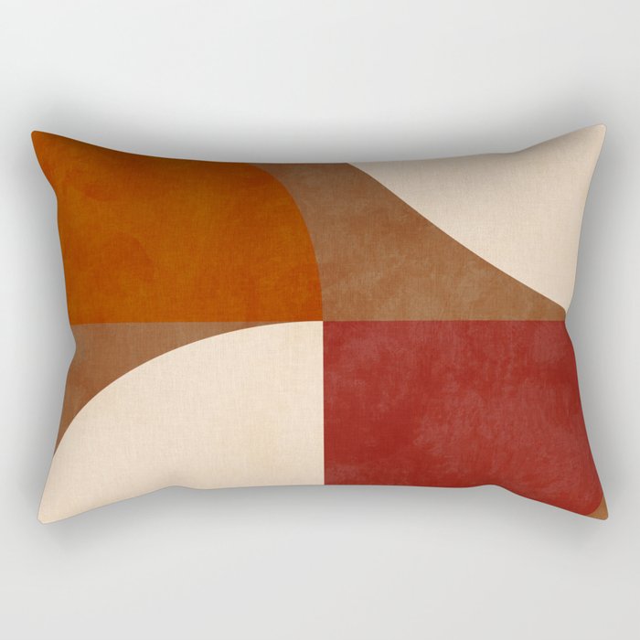 abstract retro shapes earthy 13 Rectangular Pillow Gallery Image 2