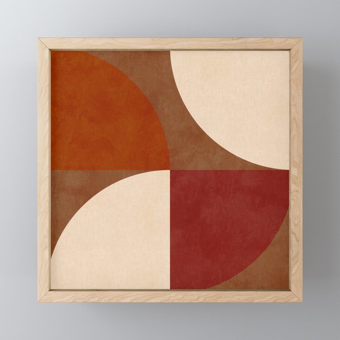 abstract retro shapes earthy 13 Mini Art Print Gallery Image 1
