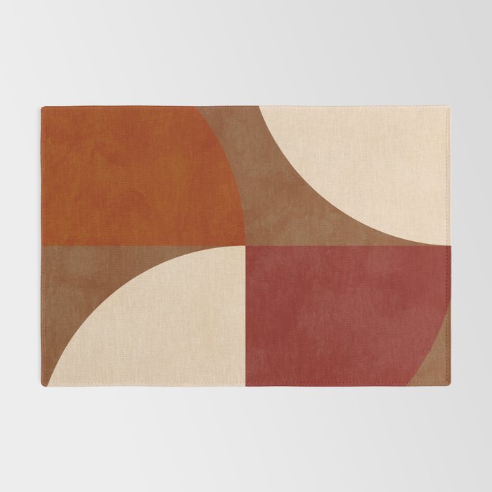 abstract retro shapes earthy 13 Rug Gallery Image 2