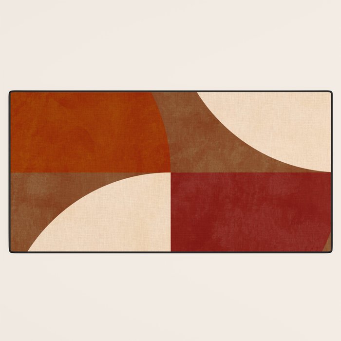 abstract retro shapes earthy 13 Desk Mat Gallery Image 3