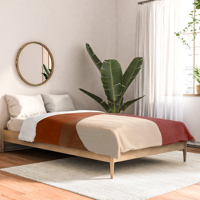 abstract retro shapes earthy 13 Comforter Gallery Image 2