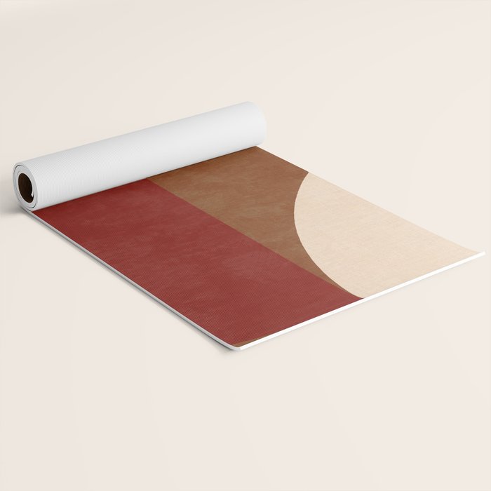 abstract retro shapes earthy 13 Yoga Mat Gallery Image 2