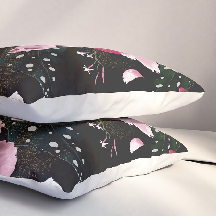 Black Peonies Explosion Pillow Sham Gallery Image 3