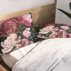 Black Peonies Explosion Pillow Sham Gallery Image 2