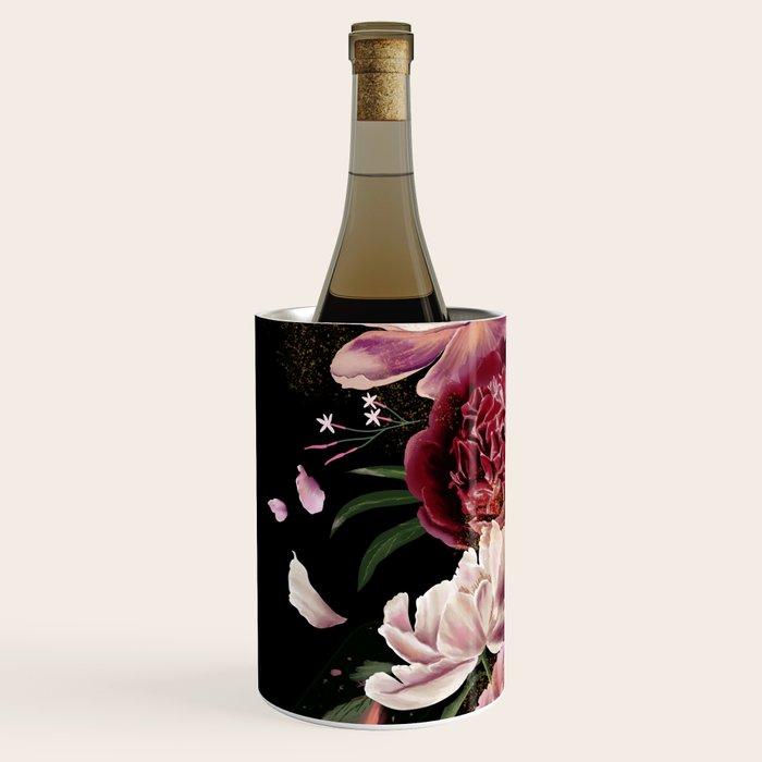 Black Peonies Explosion Wine Chiller Gallery Image 2