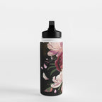 Black Peonies Explosion Water Bottle Gallery Image 3