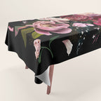 Black Peonies Explosion Tablecloth Gallery Image 1
