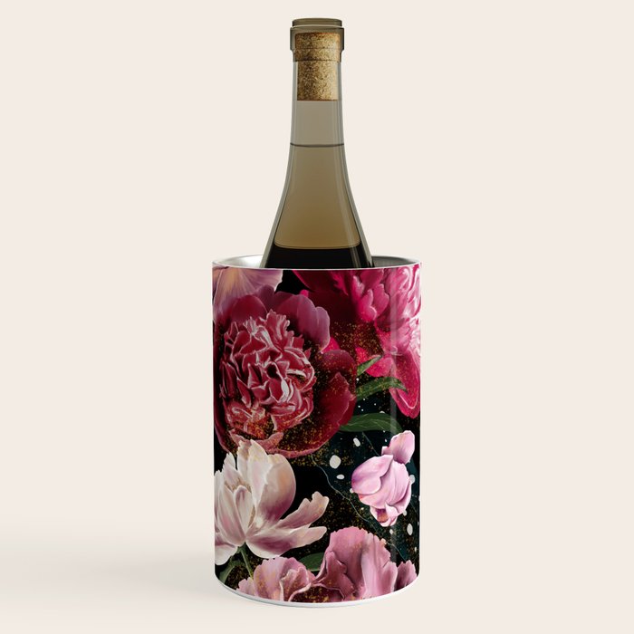 Black Peonies Explosion Wine Chiller Gallery Image 1
