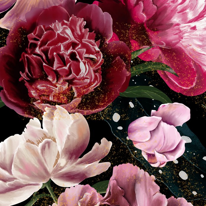 Black Peonies Explosion Coffee Mug Gallery Image 2