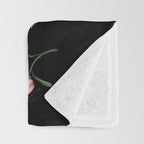 Black Peonies Explosion Throw Blanket Gallery Image 3