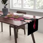 Black Peonies Explosion Table Runner Gallery Image 2