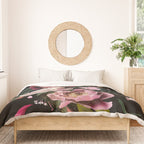 Black Peonies Explosion Duvet Cover Gallery Image 3