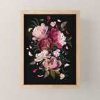 Black Peonies Explosion Mini Art Print Gallery Image 1