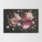 Black Peonies Explosion Rug Gallery Image 2