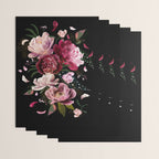 Black Peonies Explosion Wrapping Paper Gallery Image 3