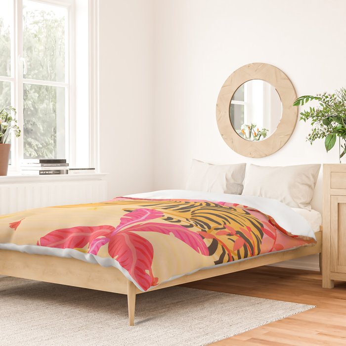 Tiger and Mandarin Ducks Duvet Cover Gallery Image 2