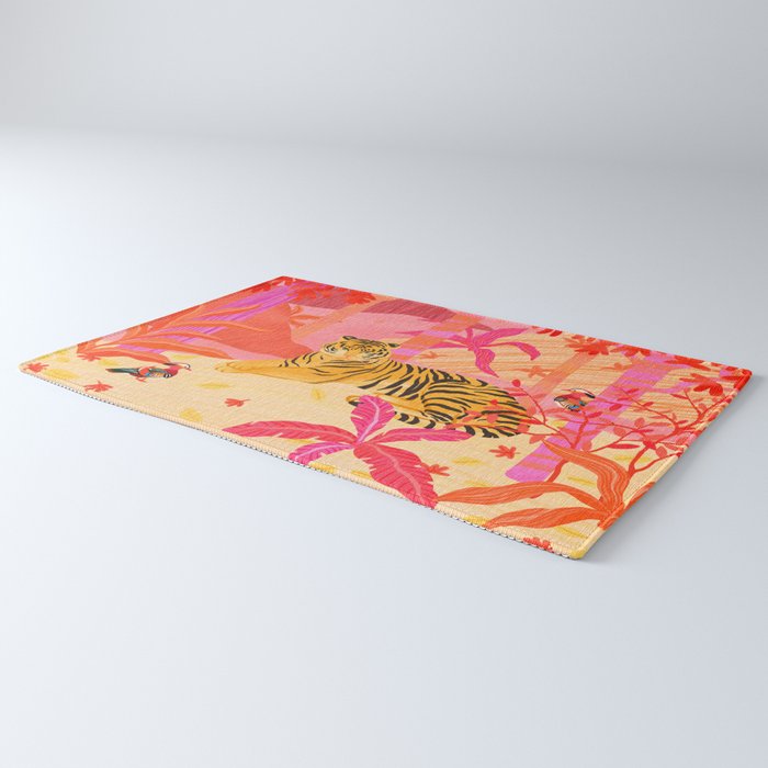 Tiger and Mandarin Ducks Rug Gallery Image 3
