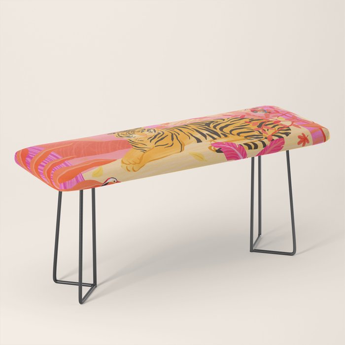 Tiger and Mandarin Ducks Bench Gallery Image 1