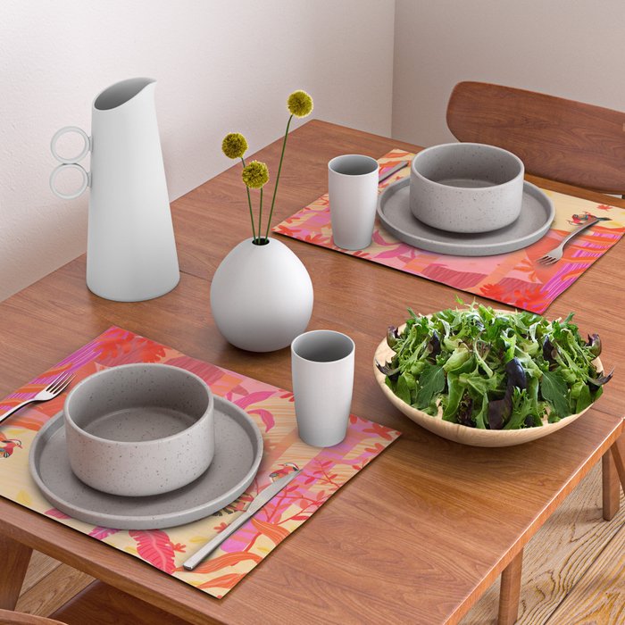 Tiger and Mandarin Ducks Placemat Gallery Image 2