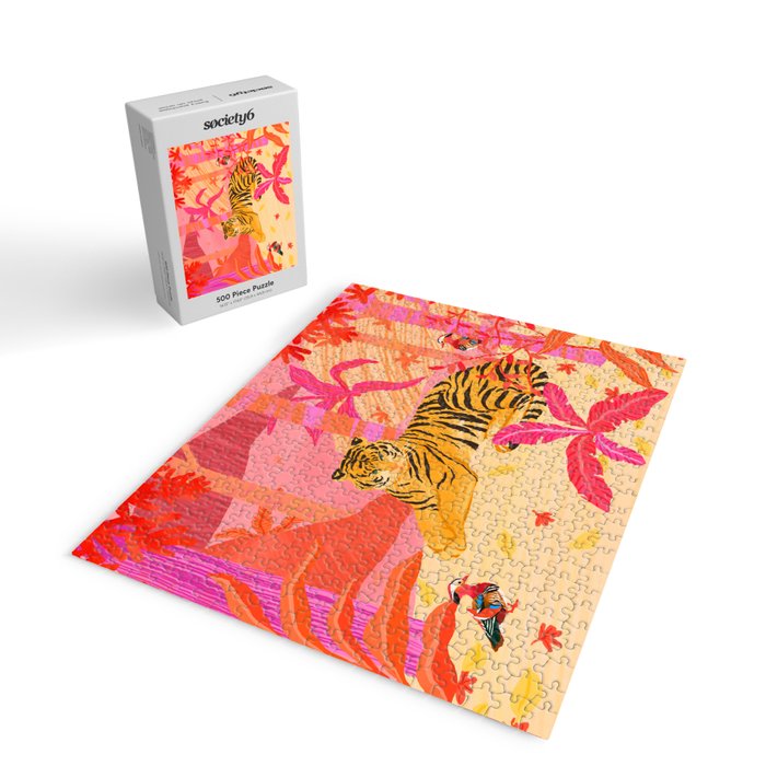 Tiger and Mandarin Ducks Jigsaw Puzzle Gallery Image 2