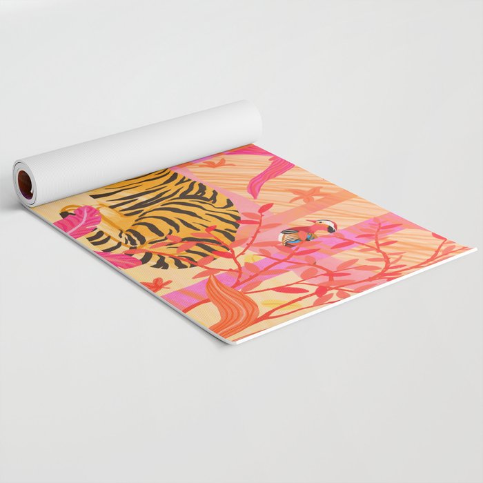 Tiger and Mandarin Ducks Yoga Mat Gallery Image 2