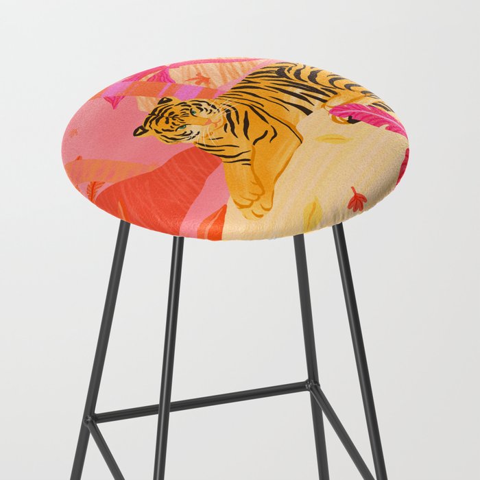 Tiger and Mandarin Ducks Stool Gallery Image 2