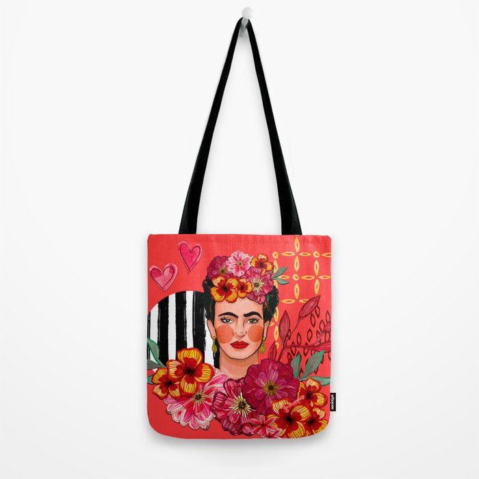 Frida Bouquet Tote Bag Gallery Image 2