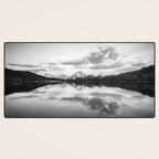 Grand Teton Black & White Wyoming National Park Oxbow Bend Landscape Desk Mat Gallery Image 3