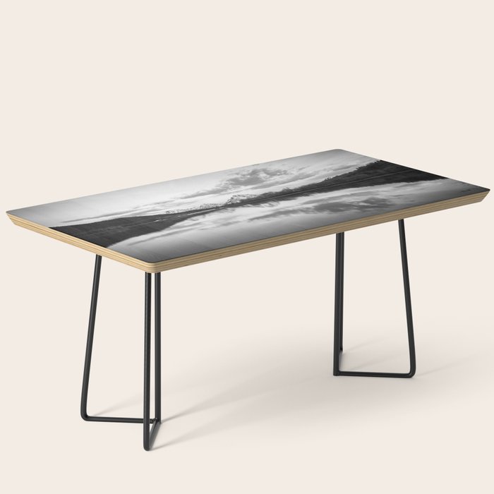 Grand Teton Black & White Wyoming National Park Oxbow Bend Landscape Coffee Table Gallery Image 1