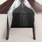 Grand Teton Black & White Wyoming National Park Oxbow Bend Landscape Table Runner Gallery Image 1