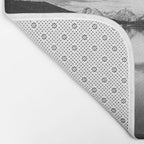 Grand Teton Black & White Wyoming National Park Oxbow Bend Landscape Bath Mat Gallery Image 2