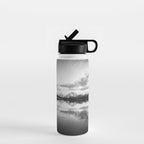Grand Teton Black & White Wyoming National Park Oxbow Bend Landscape Water Bottle Gallery Image 1