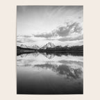 Grand Teton Black & White Wyoming National Park Oxbow Bend Landscape Poster Gallery Image 4