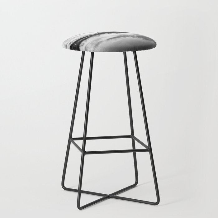 Grand Teton Black & White Wyoming National Park Oxbow Bend Landscape Stool Gallery Image 1