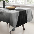 Grand Teton Black & White Wyoming National Park Oxbow Bend Landscape Tablecloth Gallery Image 3
