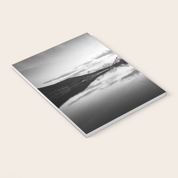Grand Teton Black & White Wyoming National Park Oxbow Bend Landscape Notebook Gallery Image 3