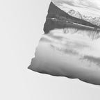 Grand Teton Black & White Wyoming National Park Oxbow Bend Landscape Pillow Sham Gallery Image 4