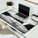 Grand Teton Black & White Wyoming National Park Oxbow Bend Landscape Desk Mat Gallery Image 2