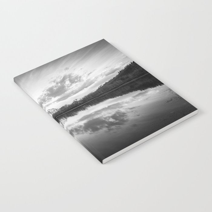 Grand Teton Black & White Wyoming National Park Oxbow Bend Landscape Notebook Gallery Image 2