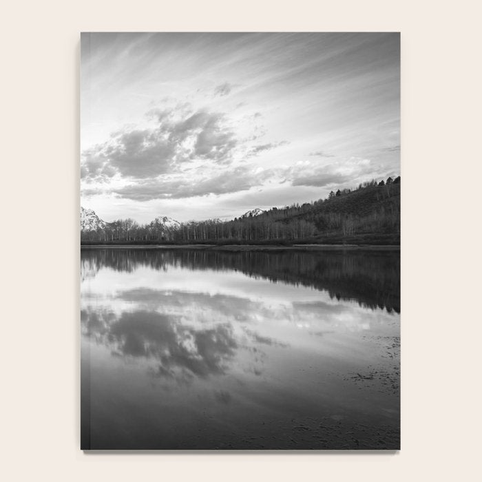 Grand Teton Black & White Wyoming National Park Oxbow Bend Landscape Notebook Gallery Image 4