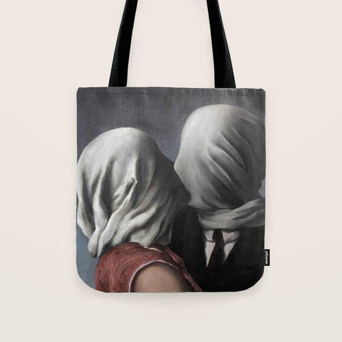 The Lovers II (Les Amants) 1928, Artwork Rene Magritte For Prints, Posters, Shirts, Bags Men Women K Tote Bag Gallery Image 1
